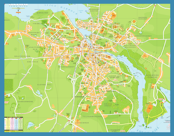 Native Speaker Ltd; This is a map of Sligo & the surrounding area.
