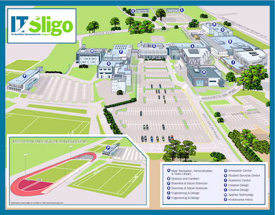 Native Speaker Ltd; This is the layout of IT Sligo Campus